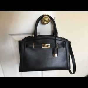Michael Kors Tote Purse - Black with Gold Hardware